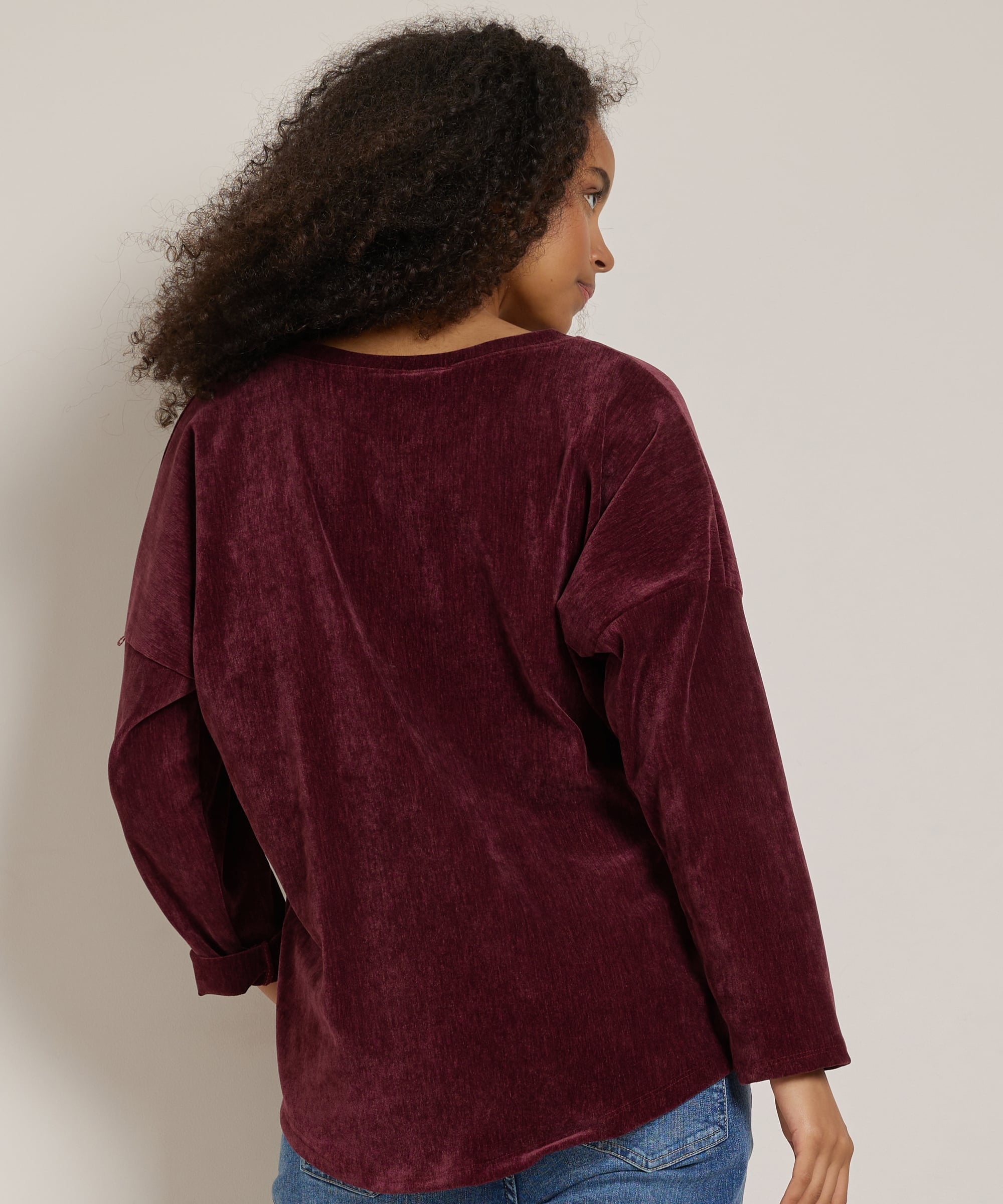 velvet top met ketting