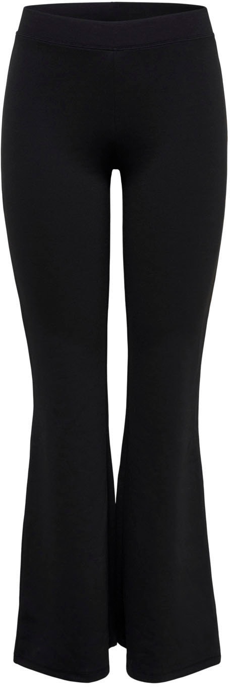 ONLY Jerseyhose »ONLFEVER – Jerseyhose mit Stretch und ausgestelltem Bein«  skinny fit, casual, Jersey, Polyester, ohne Ausschnitt