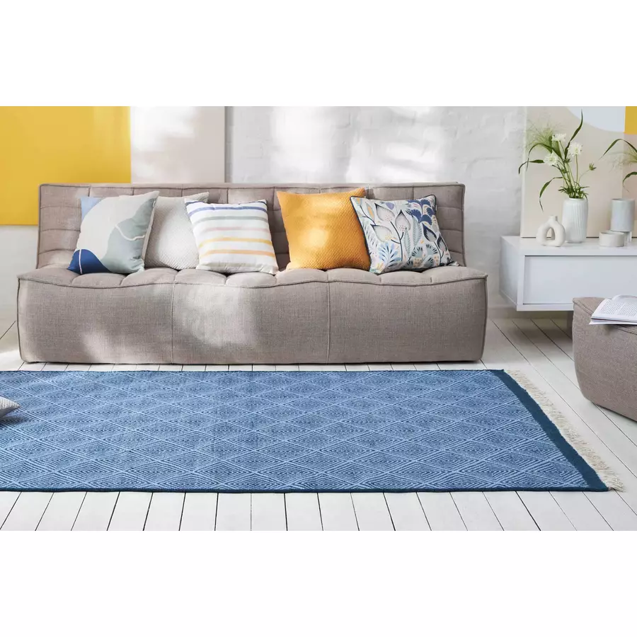 Esprit Handweb-Teppich Cairo blau