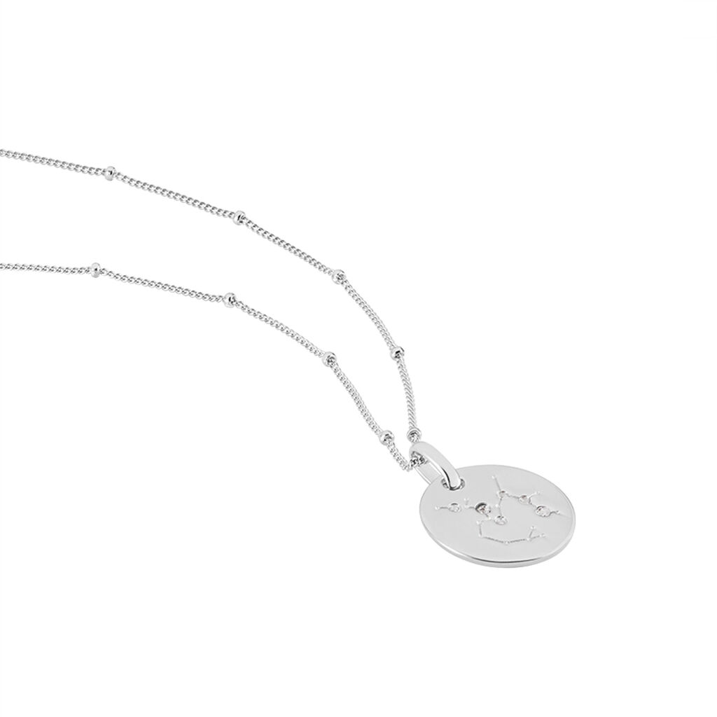 Collier Astr Argent Oxydes De Zirconium