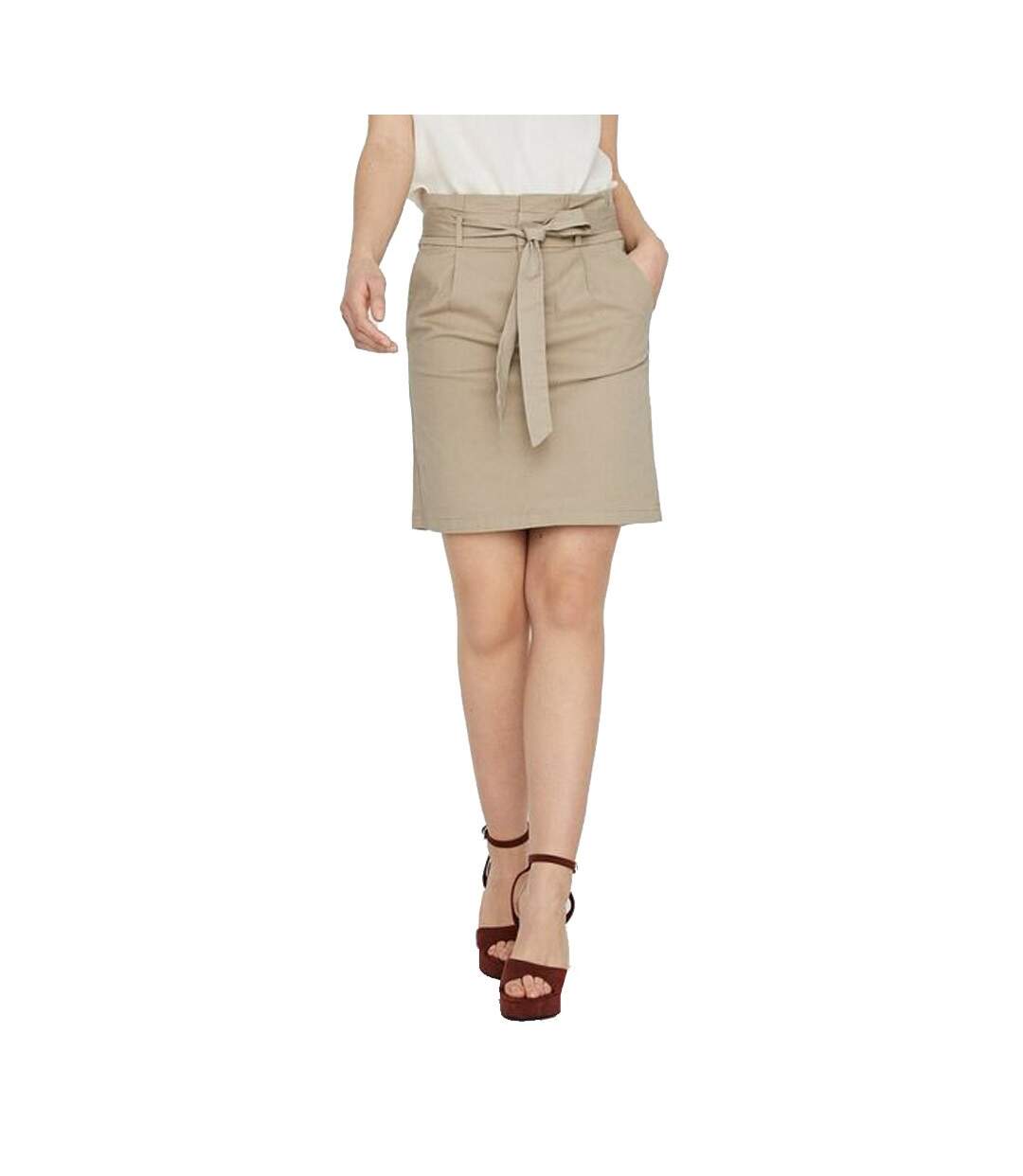 Jupe beige femme Vero Moda Eva