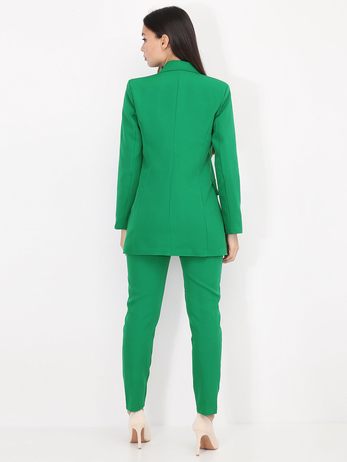 Ensemble tailleur droit- Vert