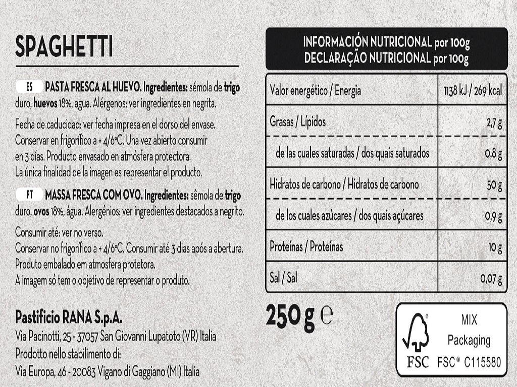 SPAGHETTI RANA 250G