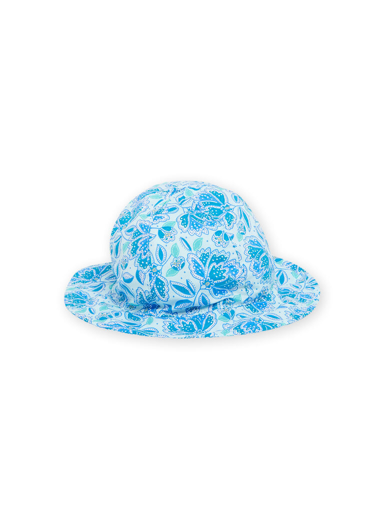 Bob turquoise à imprimé à fleurs