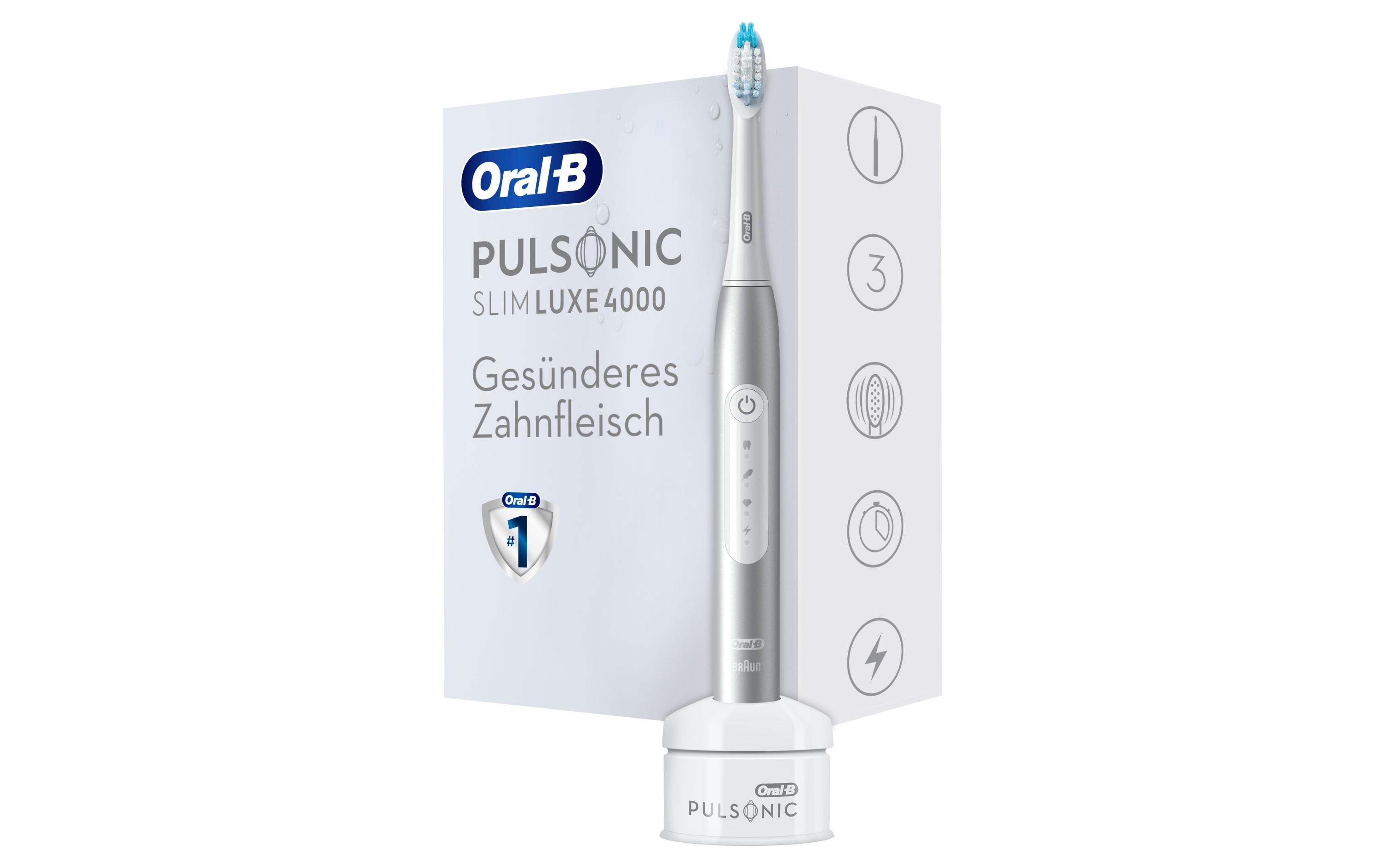 Schallzahnbürste Pulsonic Slim Luxe 4000 PlatinElektrische Zahnbürste