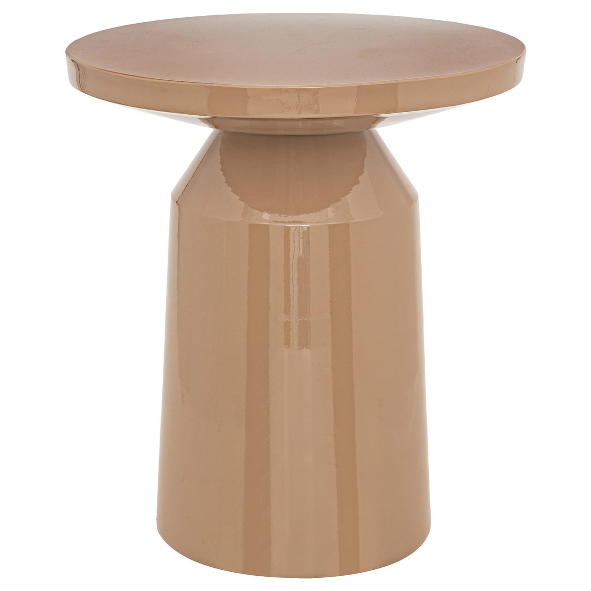 TABLE D APPOINT TOTEM SITA METAL BEIGE D.38CM