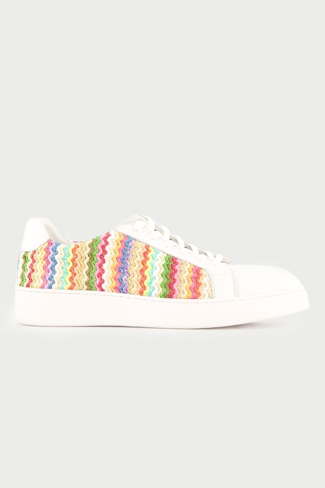 Raffia-Sneaker, Materialmix, Wechselfußbett, Weite H