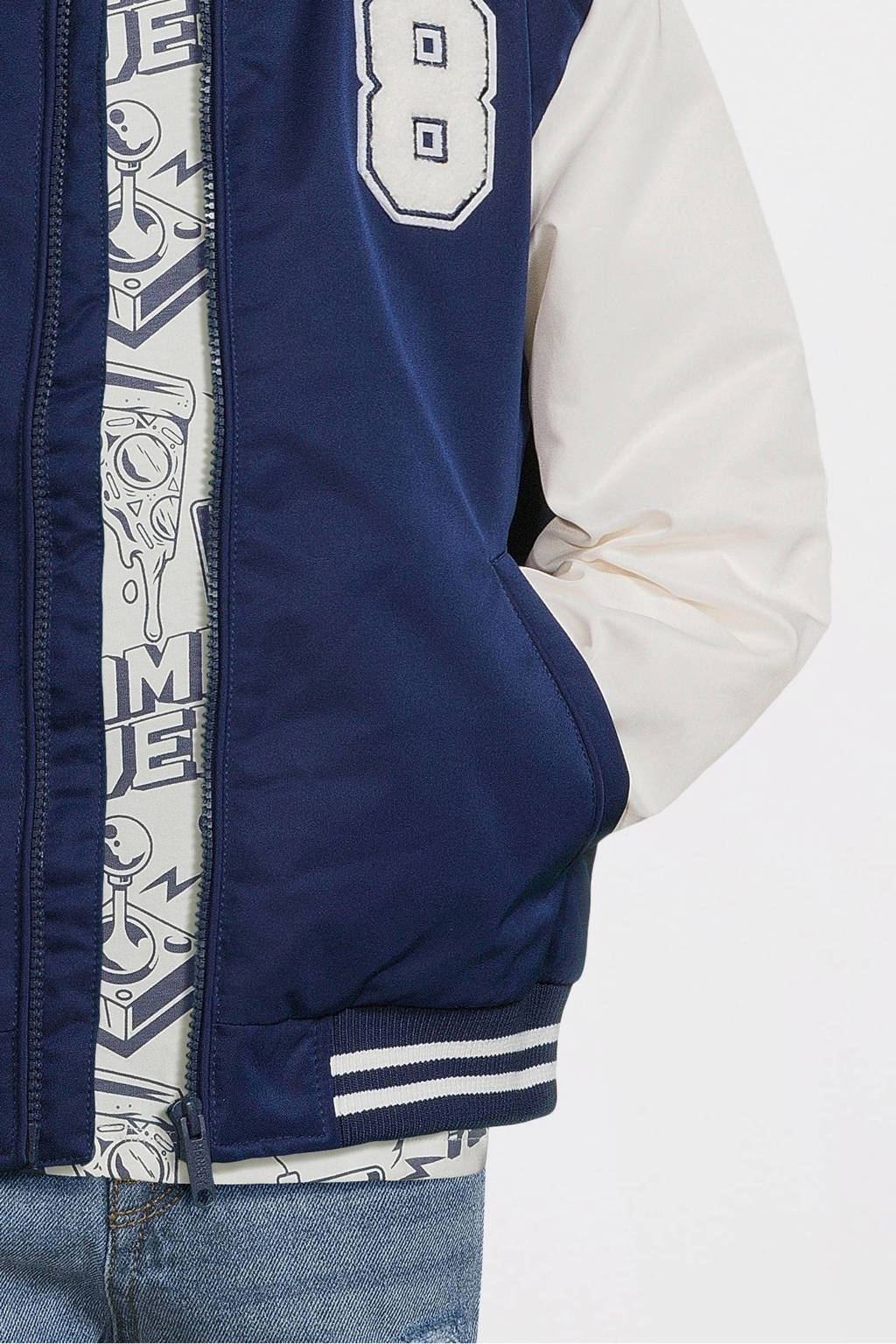 Me & My Monkey baseball jacket Paul navy
