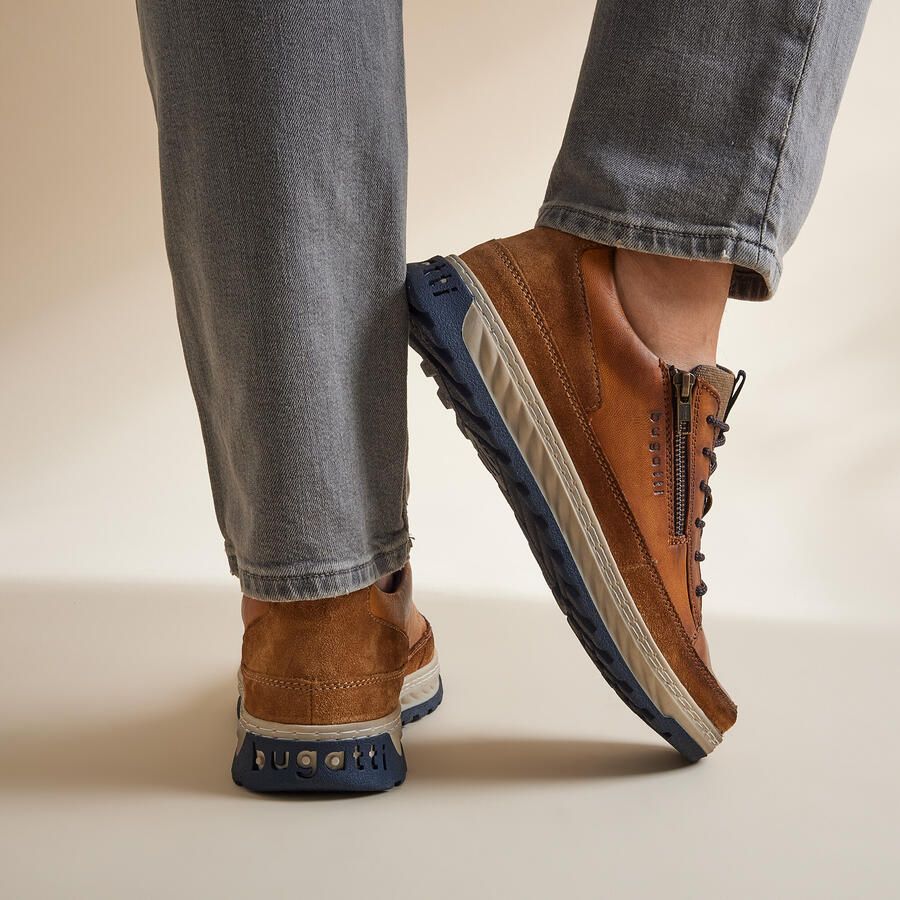 Bugatti Exeter Sneakers cognac Leer