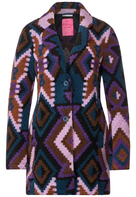 Blazer mit Ikat Muster - atlantic blue