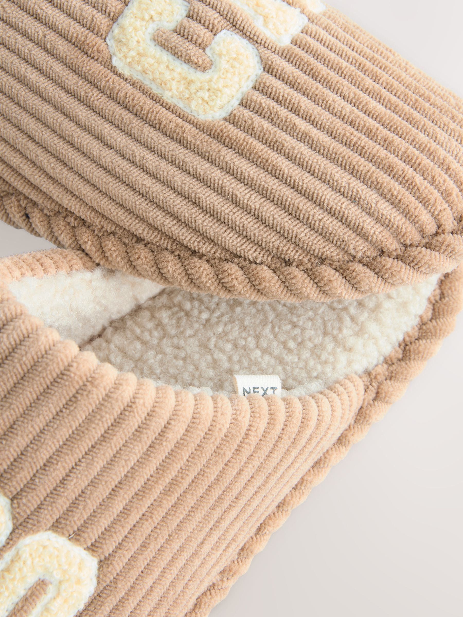 Camel Chicago - Cord Slogan Mule Slippers