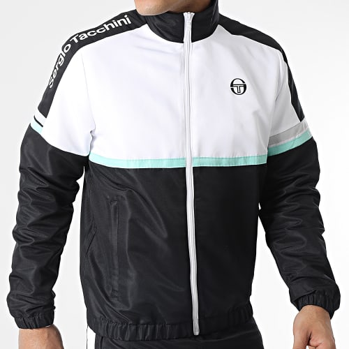 Ensemble De Survetement A Bandes Jura 39974 Blanc Noir