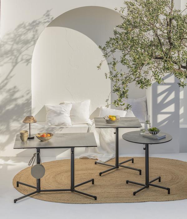 Dehner Klapptisch Capri, rund, ca. Ø70/H74 cm