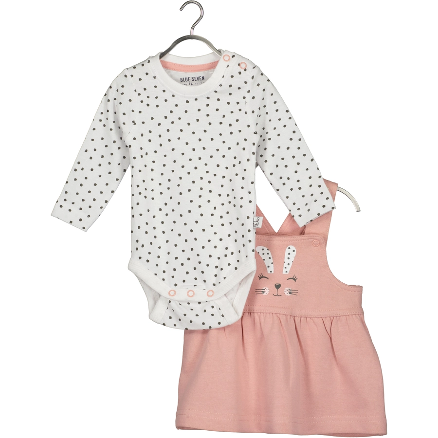 BLUE SEVEN 2er Set Latzkleid +Body Rosa