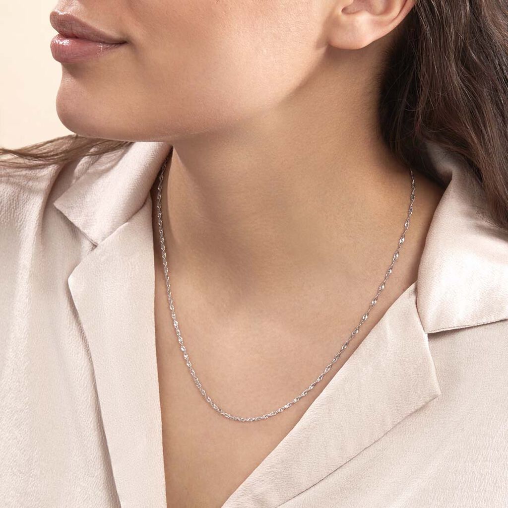 Chaîne Shanone Argent Blanc