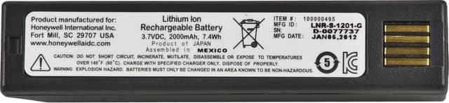 Honeywell batteri til 1202g/3820/3820i/4820/4820i, Li-Ion 3,7V DC 2000