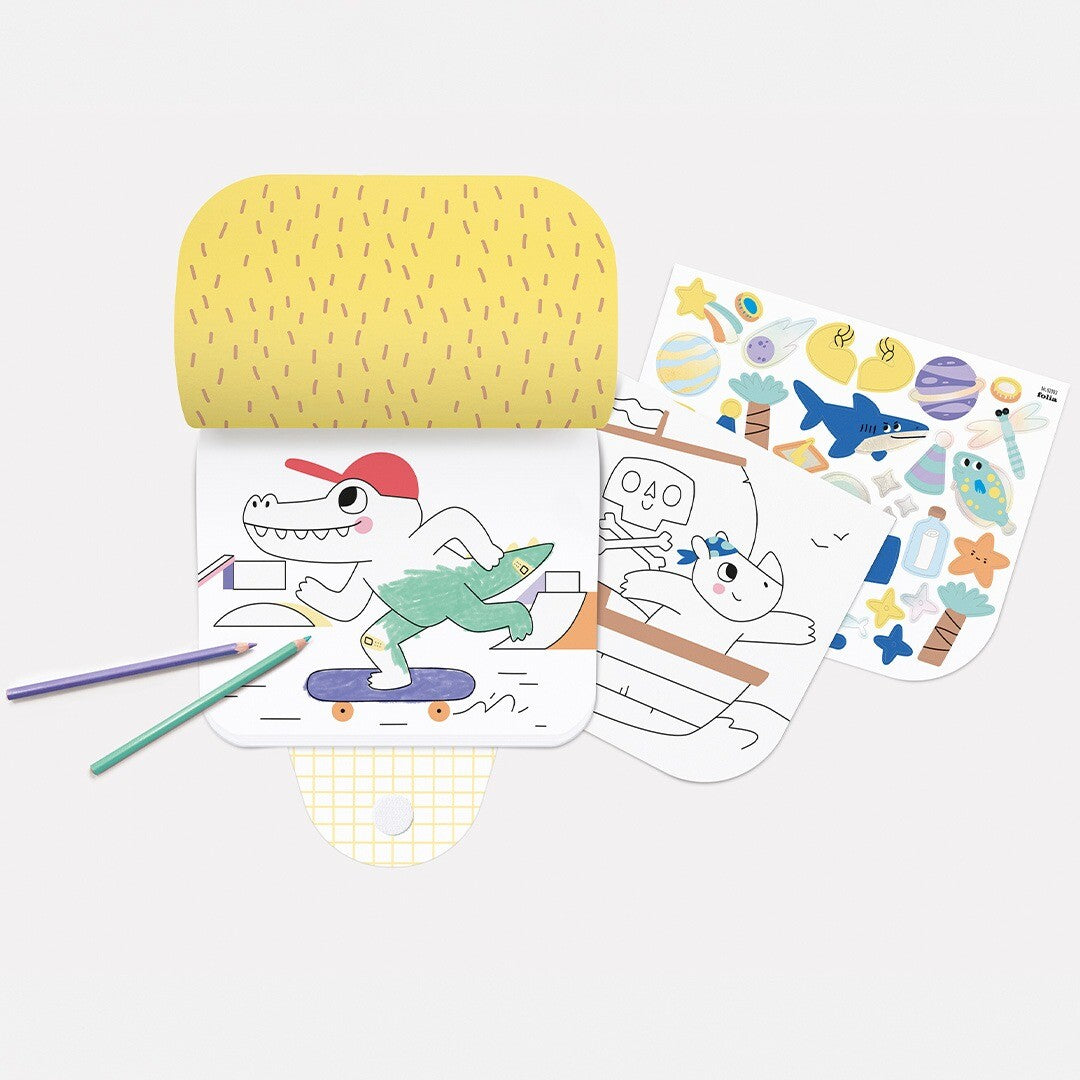 Folia kleur- en stickerboek epic adventures