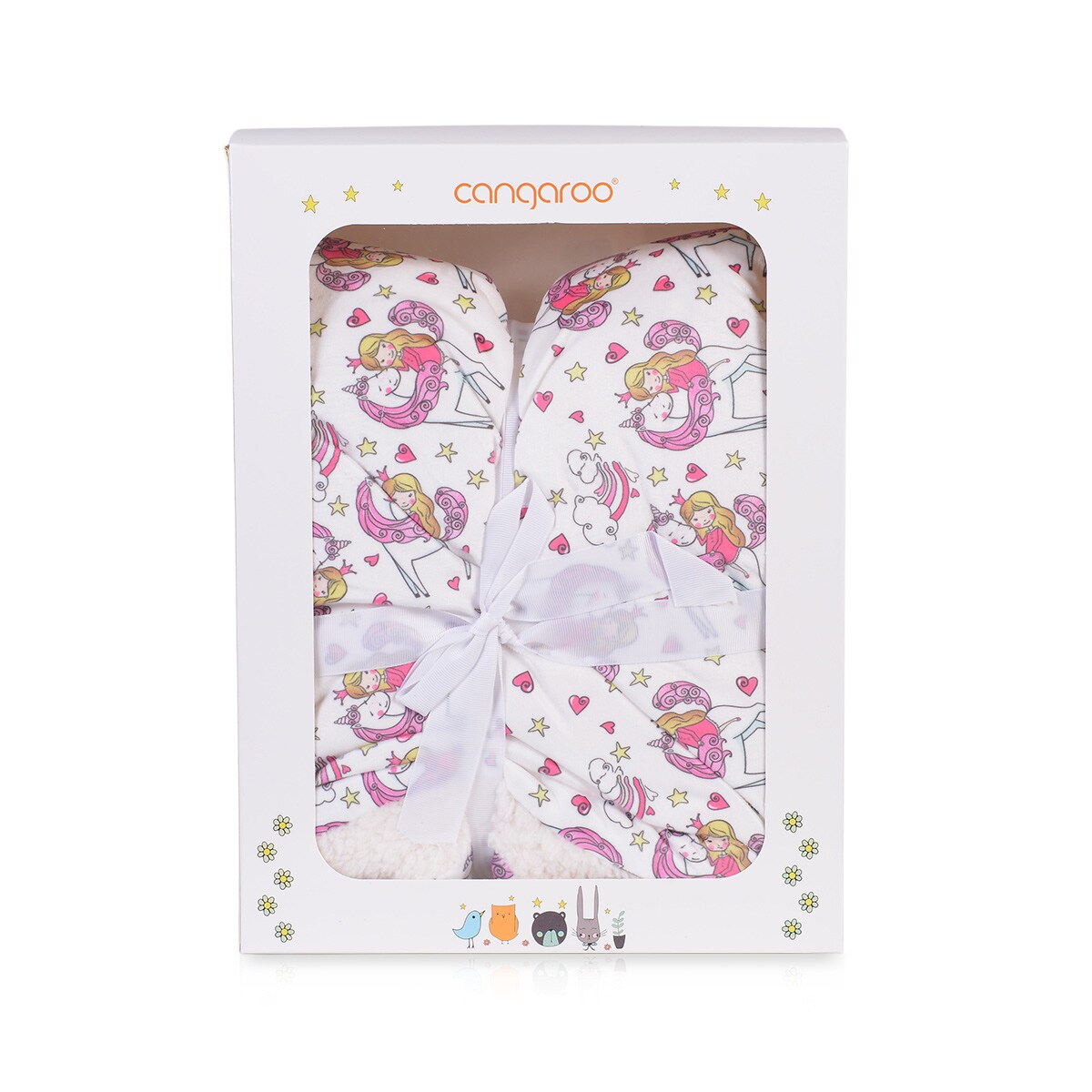 Cangaroo Babydecke Einhorn, Größe 105 x 75 cm, kuschelige Schmusedecke ab Geburt pink