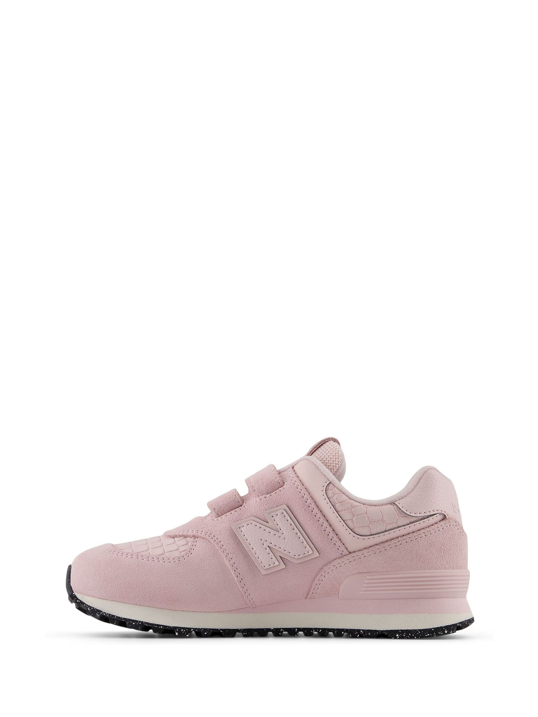 Roze - New Balance 574 meisjessneakers