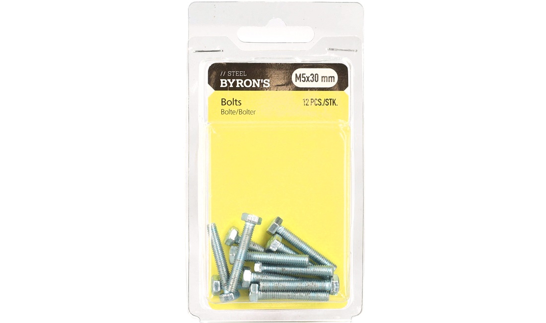 Bolte M5x30 mm - 12 stk.