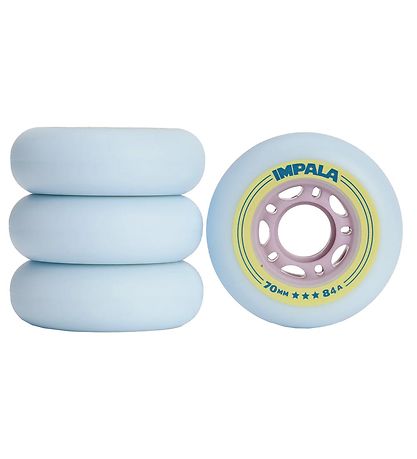 Impala -Räder - 4er-Pack - 70 mm - Sky Blue/Gelb
