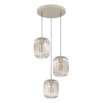 EGLO hanglamp Romazzina Ø46 cm 3-lichts zandkleur