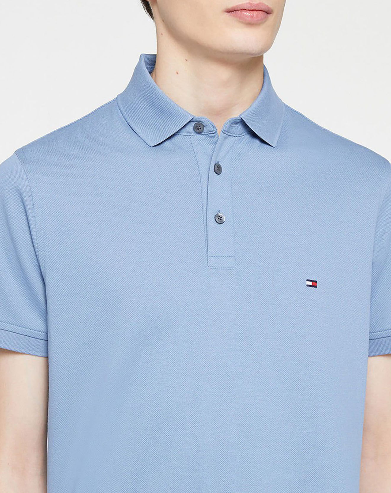 Tommy Hilfiger Polo slim fit 1985 bleu clair