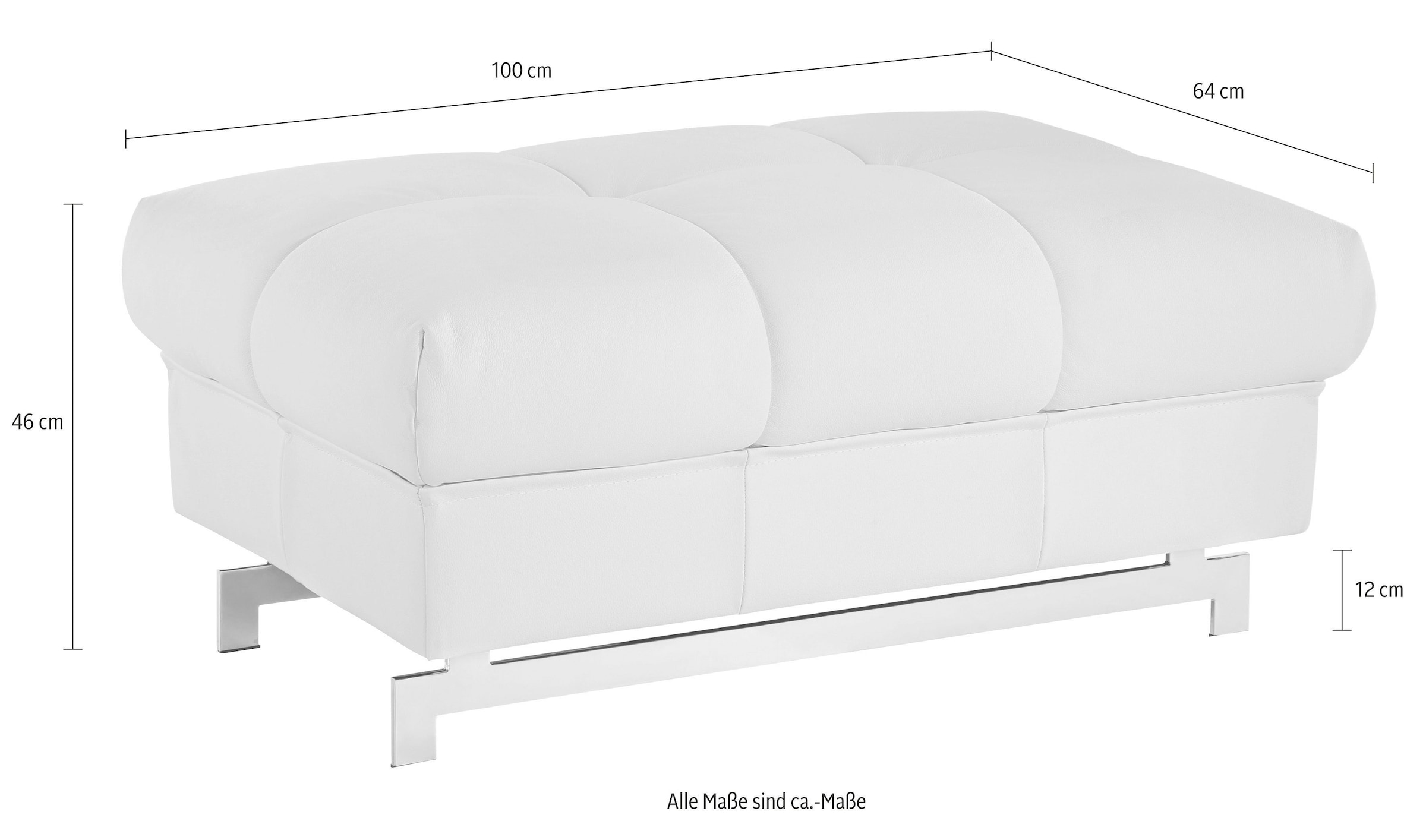 COTTA Polstergarnitur »Chef« Set,  Set bestehend aus: 2-Sitzer mit Kopfteilverstellung & Hocker