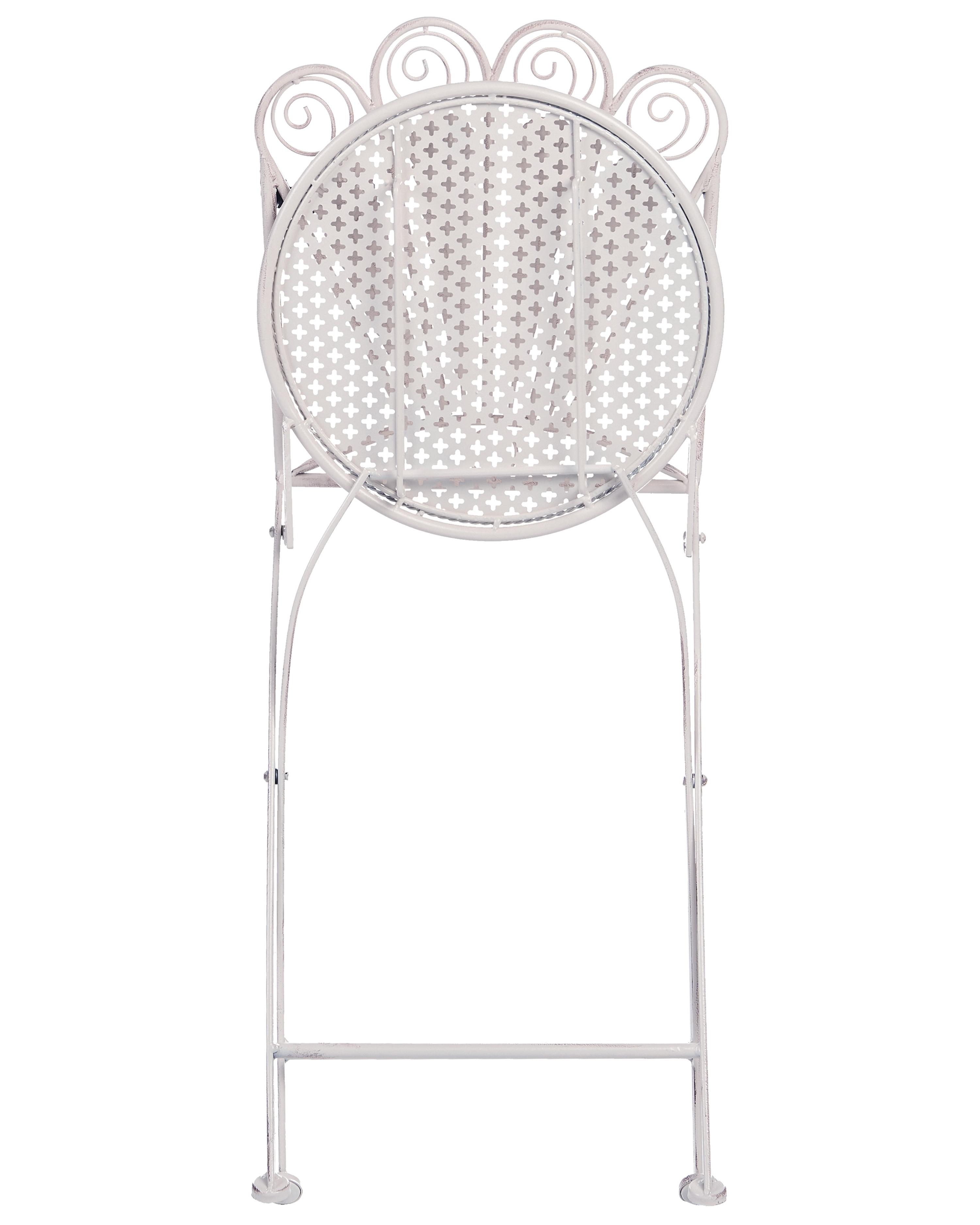 Set van 2 tuinstoelen PAVIA inklapbaar Metaal Gebroken wit