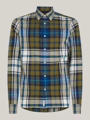 Camisa Oxford Slim Fit Tartan Tommy