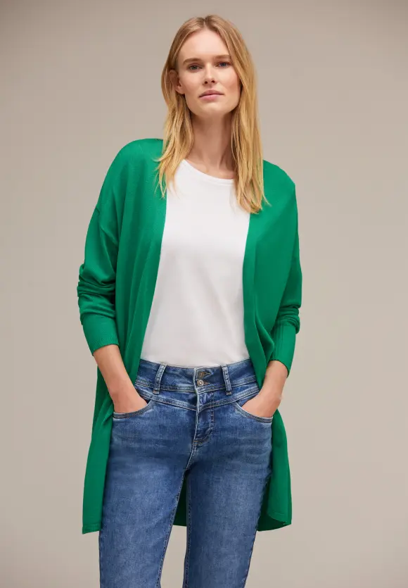 Langer Cardigan - fresh spring green