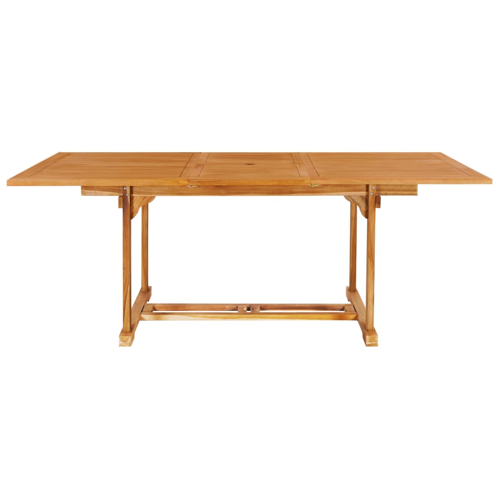 Salon de jardin meuble d'extérieur ensemble de mobilier 7 pièces bois de teck massif