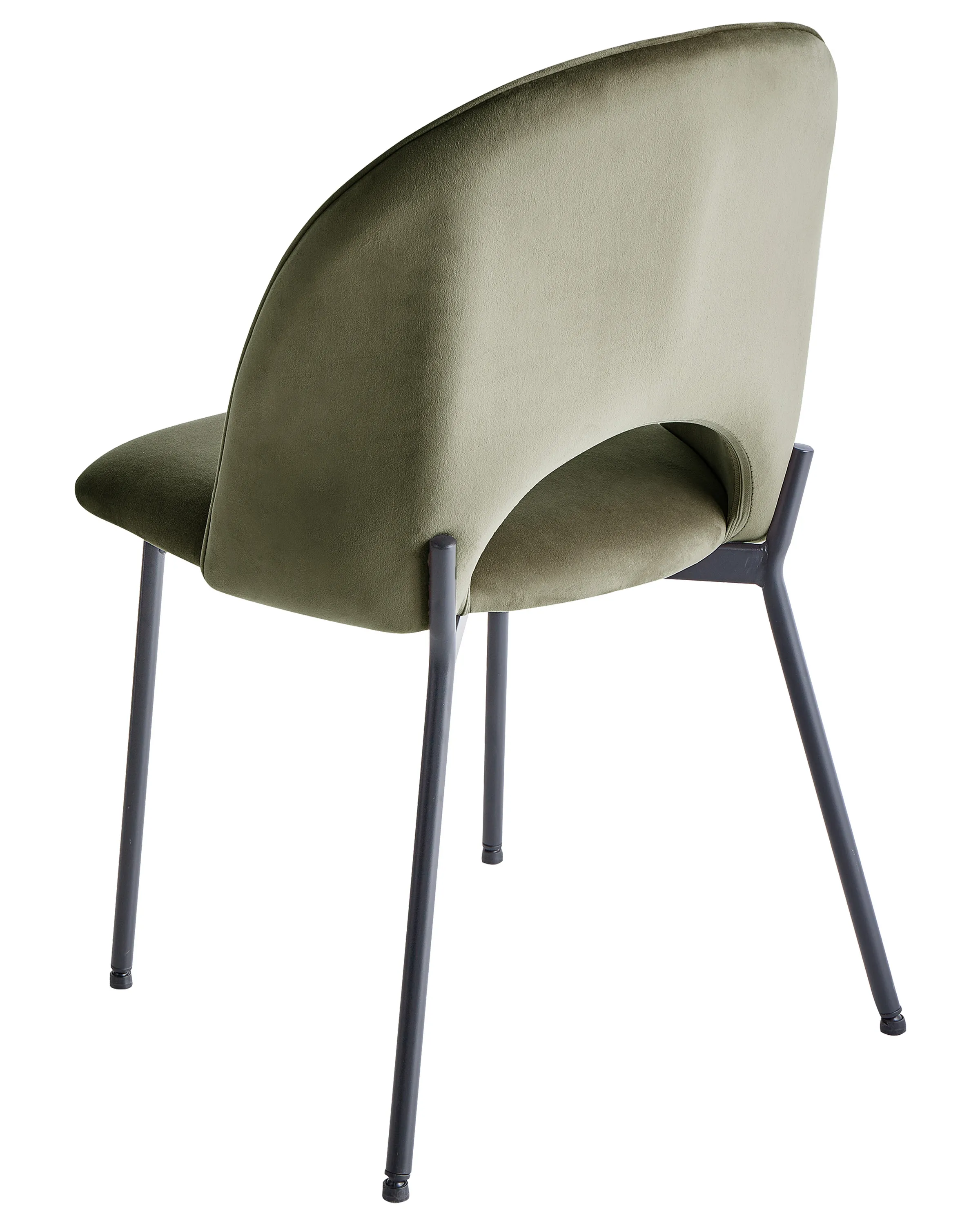 Set van 2 eetkamerstoelen COVELO Fluweel Donkergroen