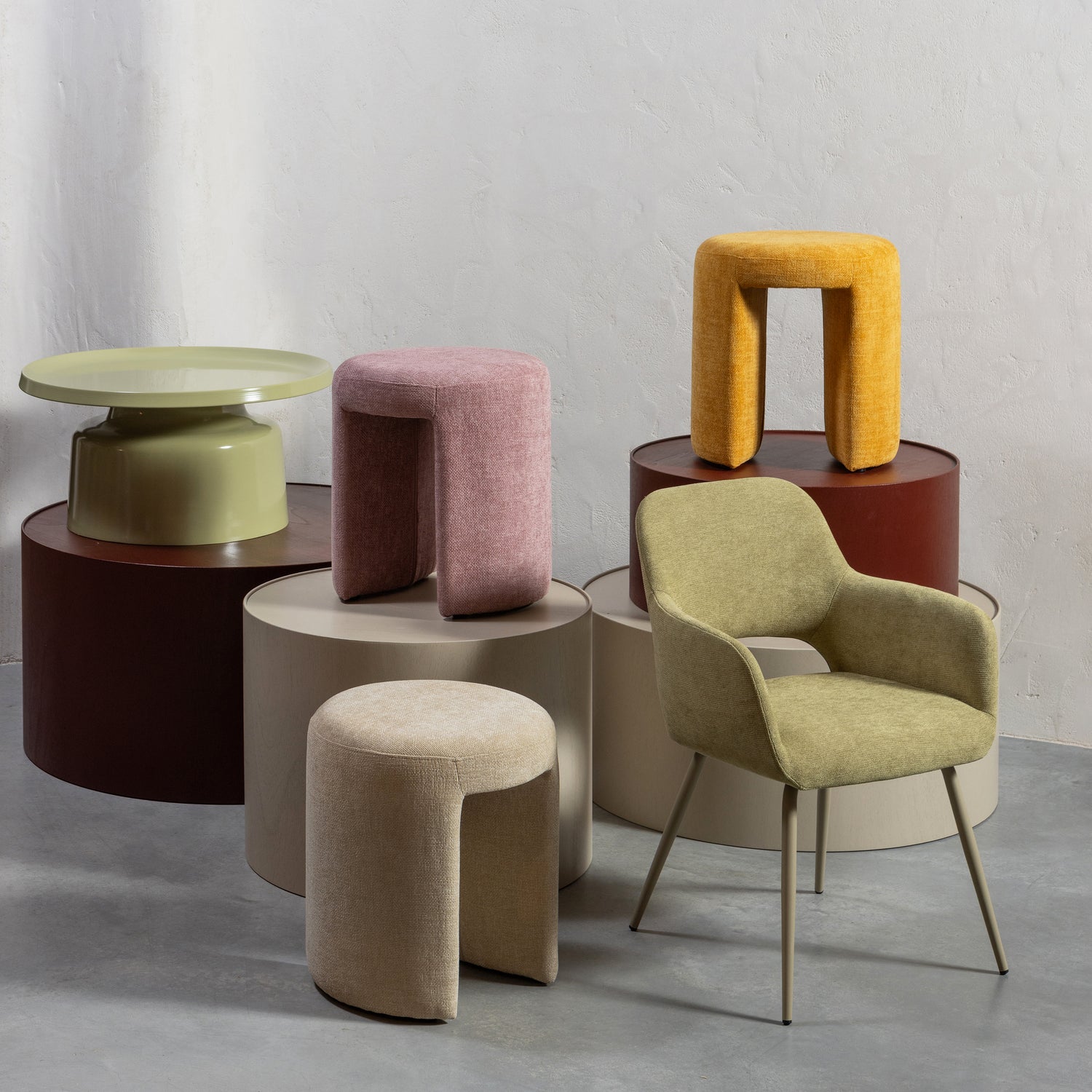 WOOOD Charlie Kruk - Chenille - Blush - 47x45x45