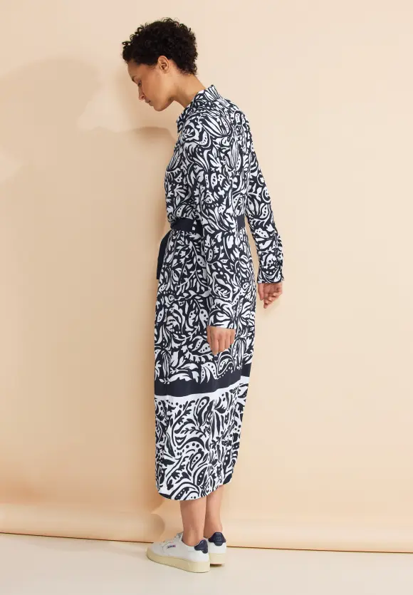 Maxi Print Kleid - deep blue