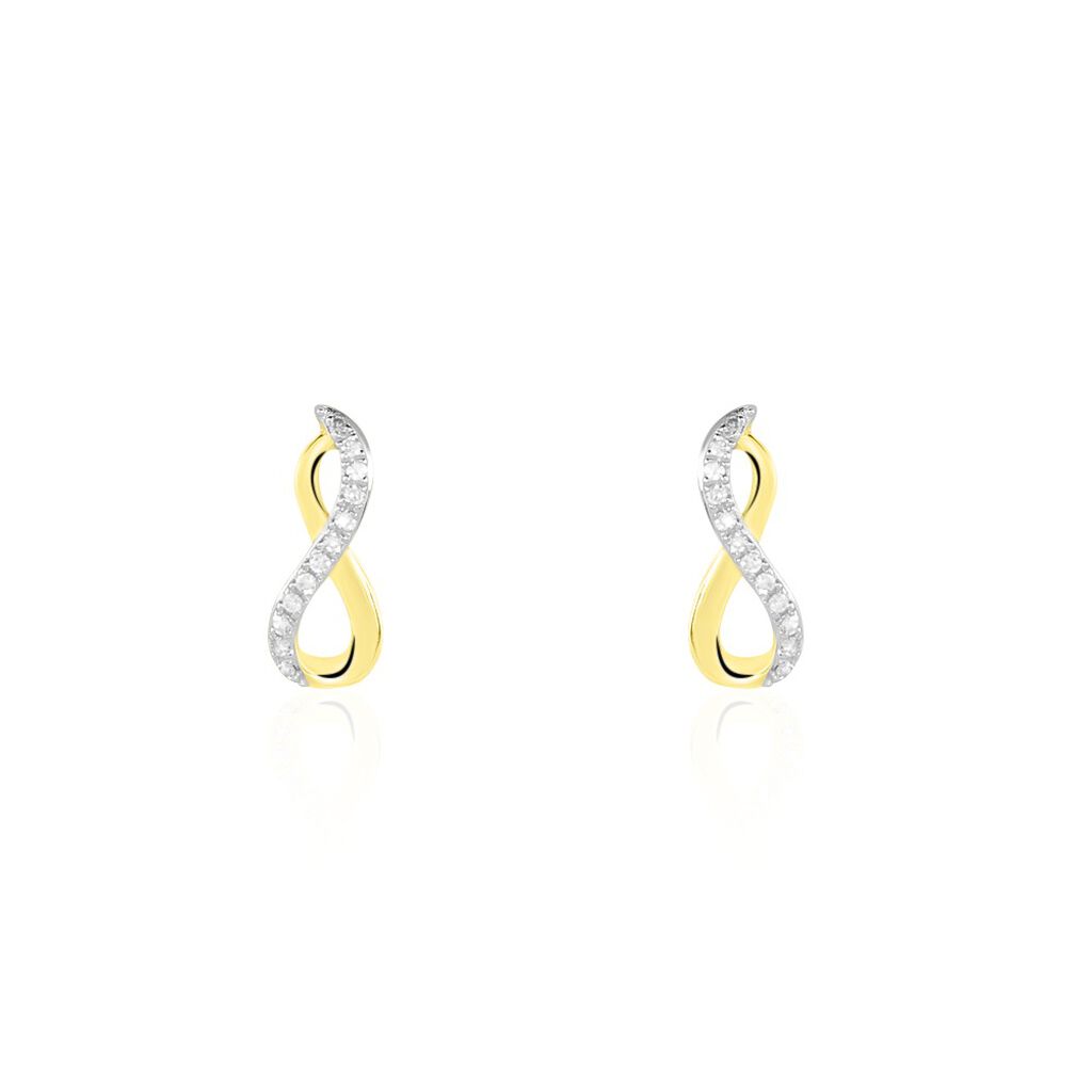 Boucles D'oreilles Puces Osanna Or Jaune Diamants