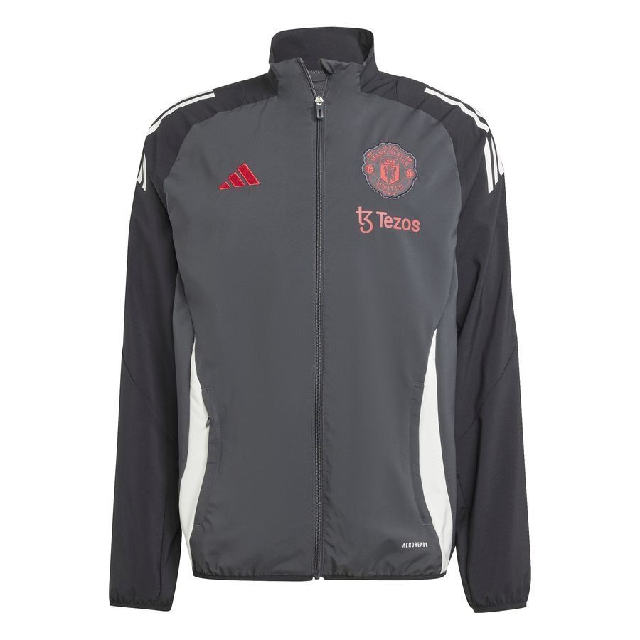 Manchester United Veste d'Entraînement Presentation Tiro 24 EU - Gris/Noir