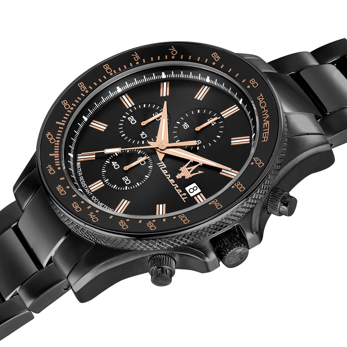 Montre MASERATI homme bracelet acier inoxydable noir
