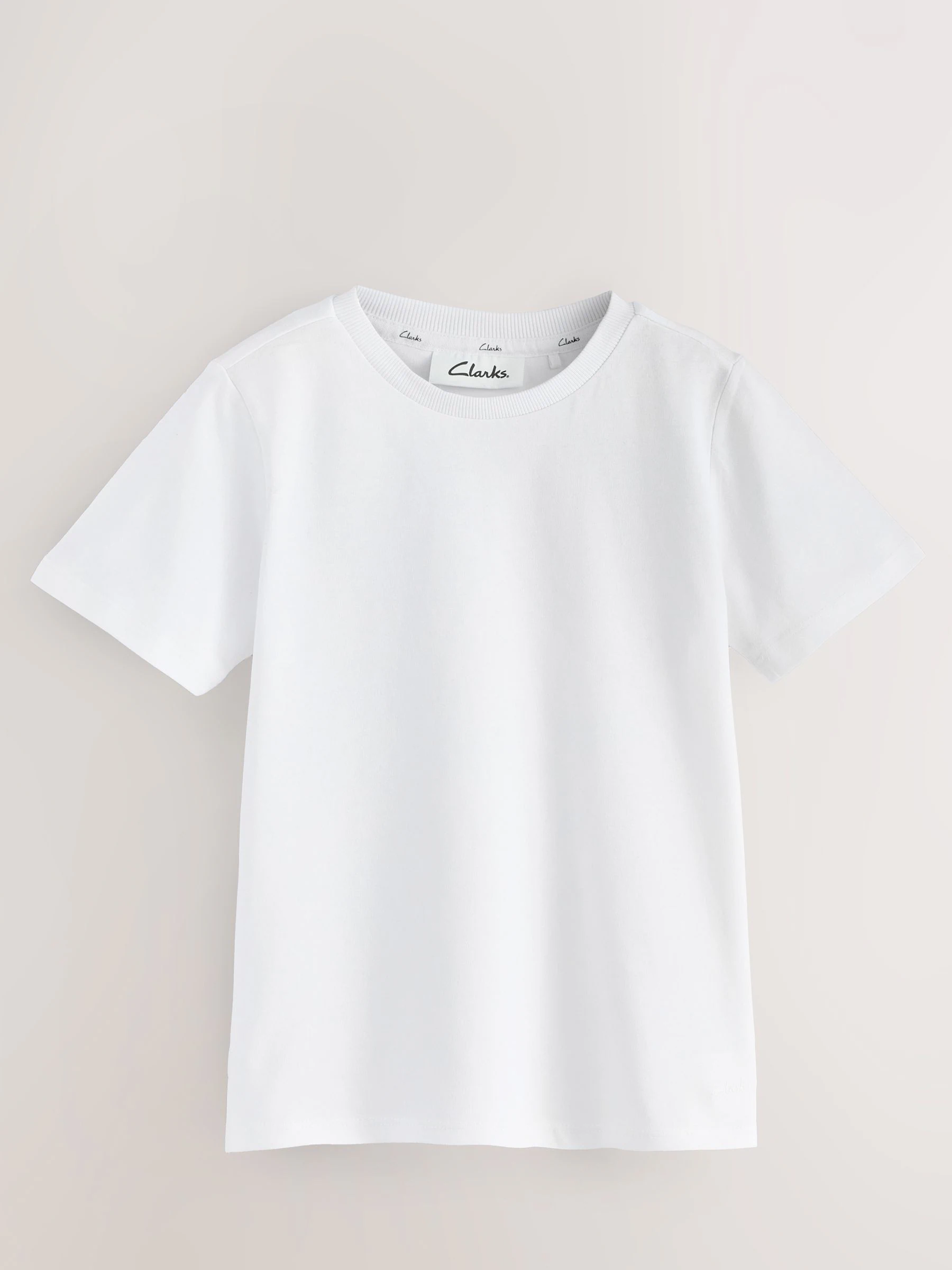 Wit - Clarks Uniseks Sport T-shirts 5 Set