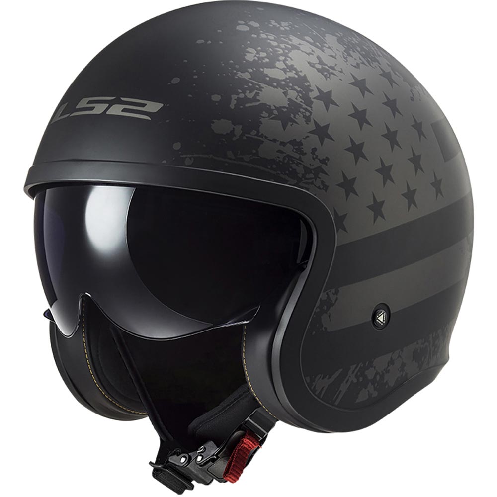LS2 - Casque OF599 Spitfire II Black Flag Noir / Titanium / Mat