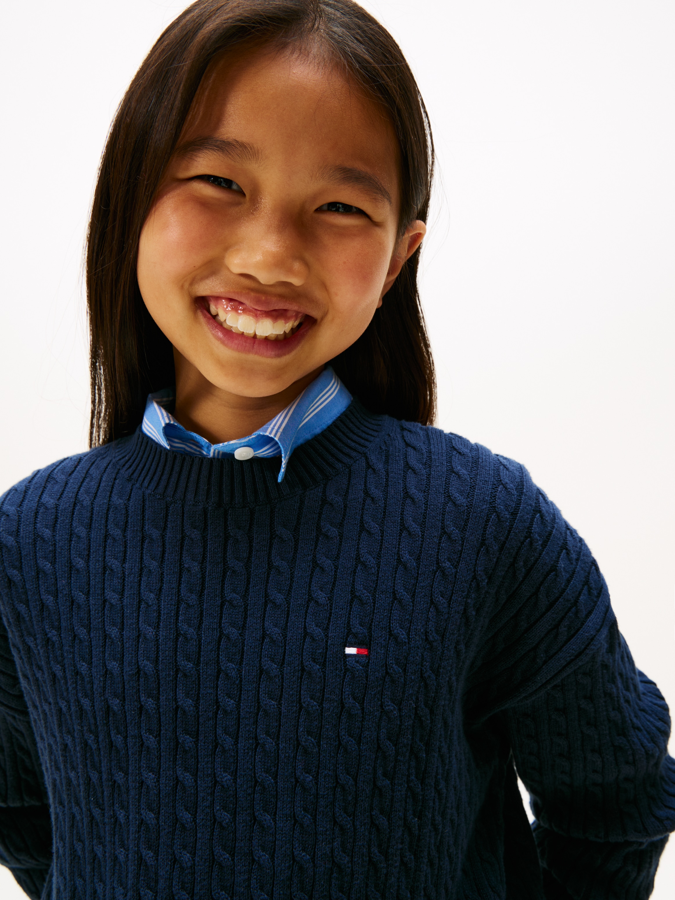 Tommy Hilfiger Strickpullover »CABLE SWEATER«, Kinder bis 16 Jahre