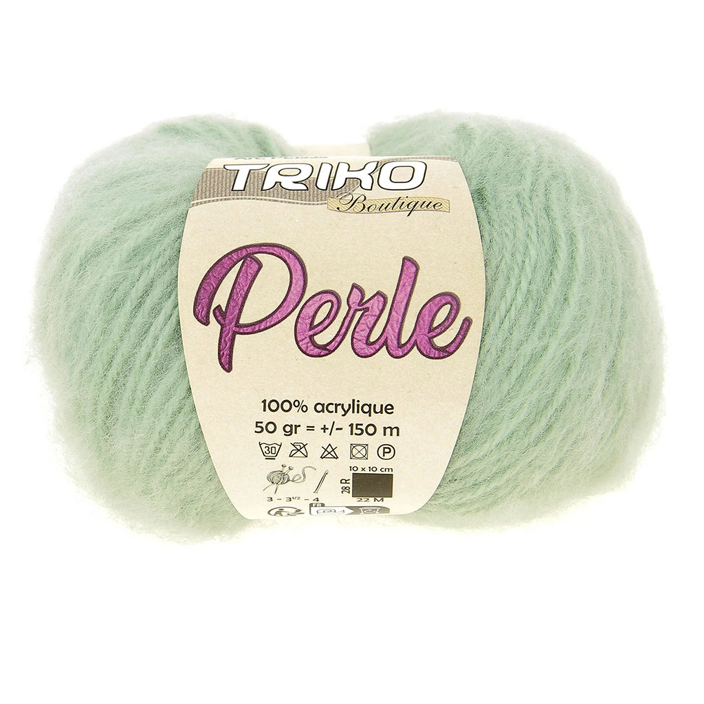 Pelote de laine acrylique PERLE vert 50g