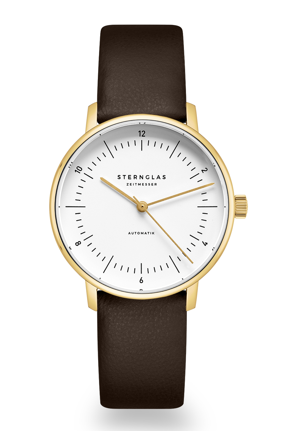 Sternglas Naos XS gold Automatik Leder dunkelbraun
