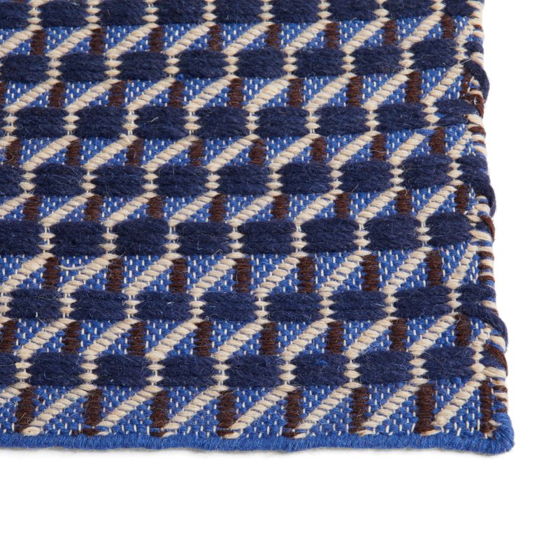 Hay Channel deurmat 50x80 blauw/wit
