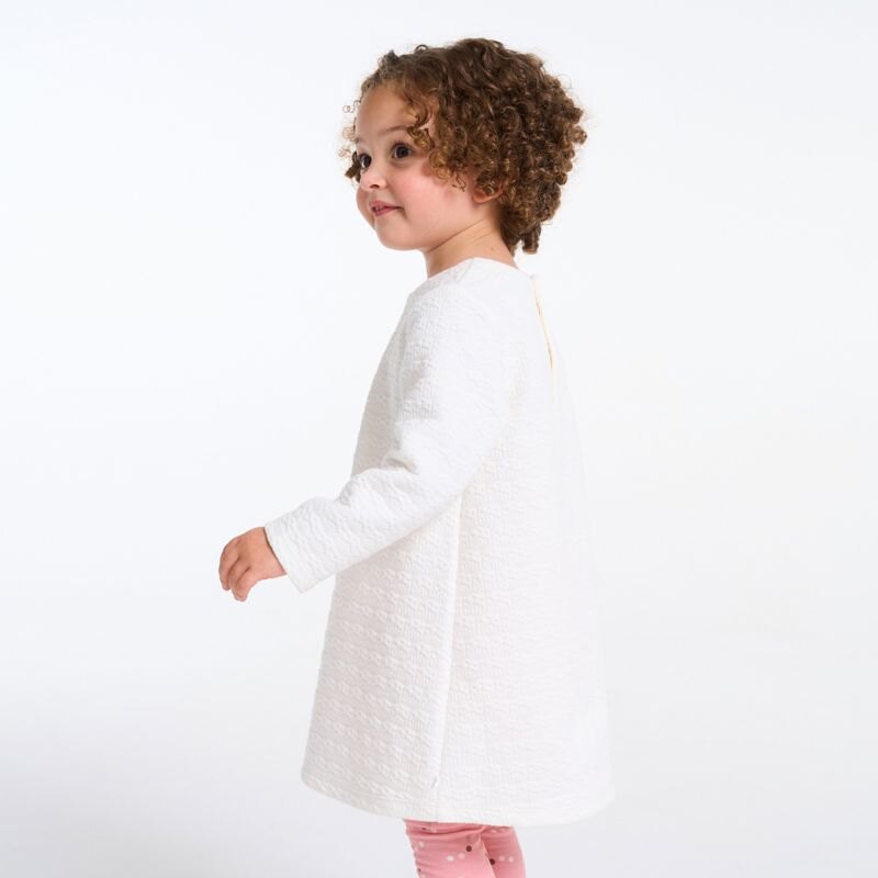 Robe effet matelassé et legging bébé fille Rose