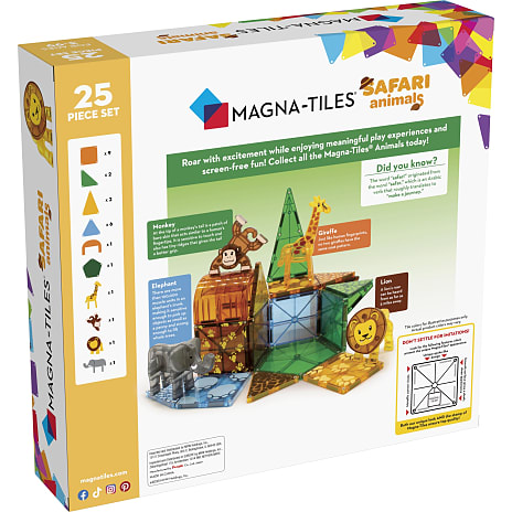 Magna-Tiles Safari Animals sæt 25 dele