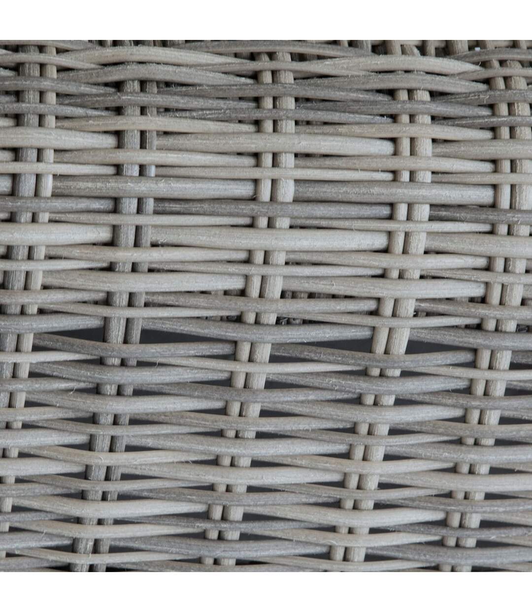 Pouf de jardin en résine tressée Moorea - L. 105 x H. 30 cm - Gris ombre