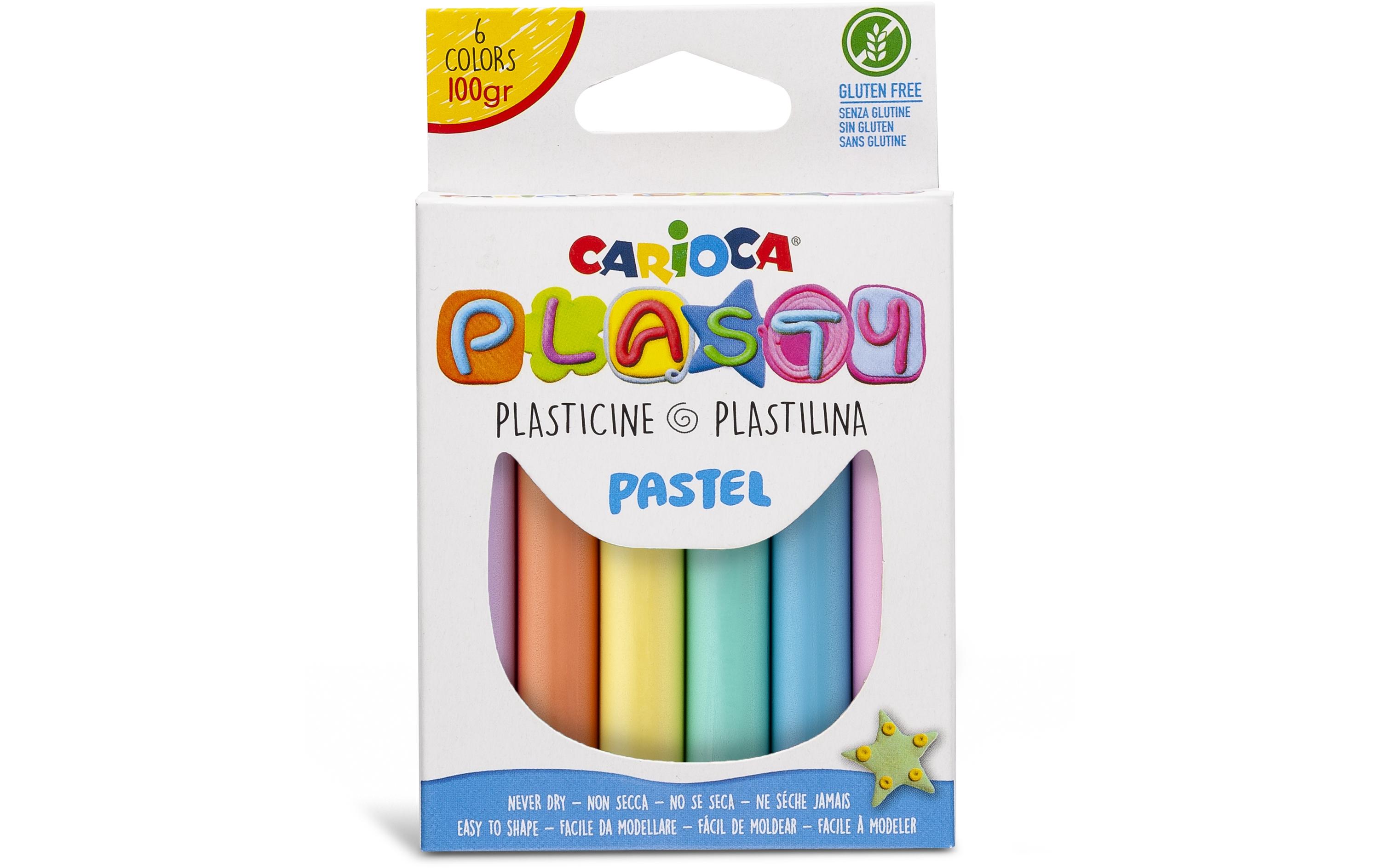 Modelliermasse Pastell 6 Stück, MehrfarbigModellierknete in Pastellfarben