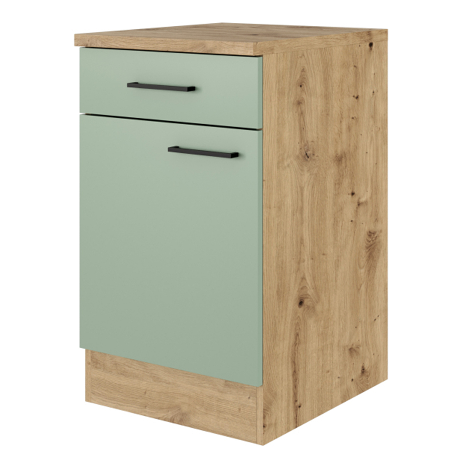Unterschrank CARA - schilfgrün - Artisan Eiche - 50 cm