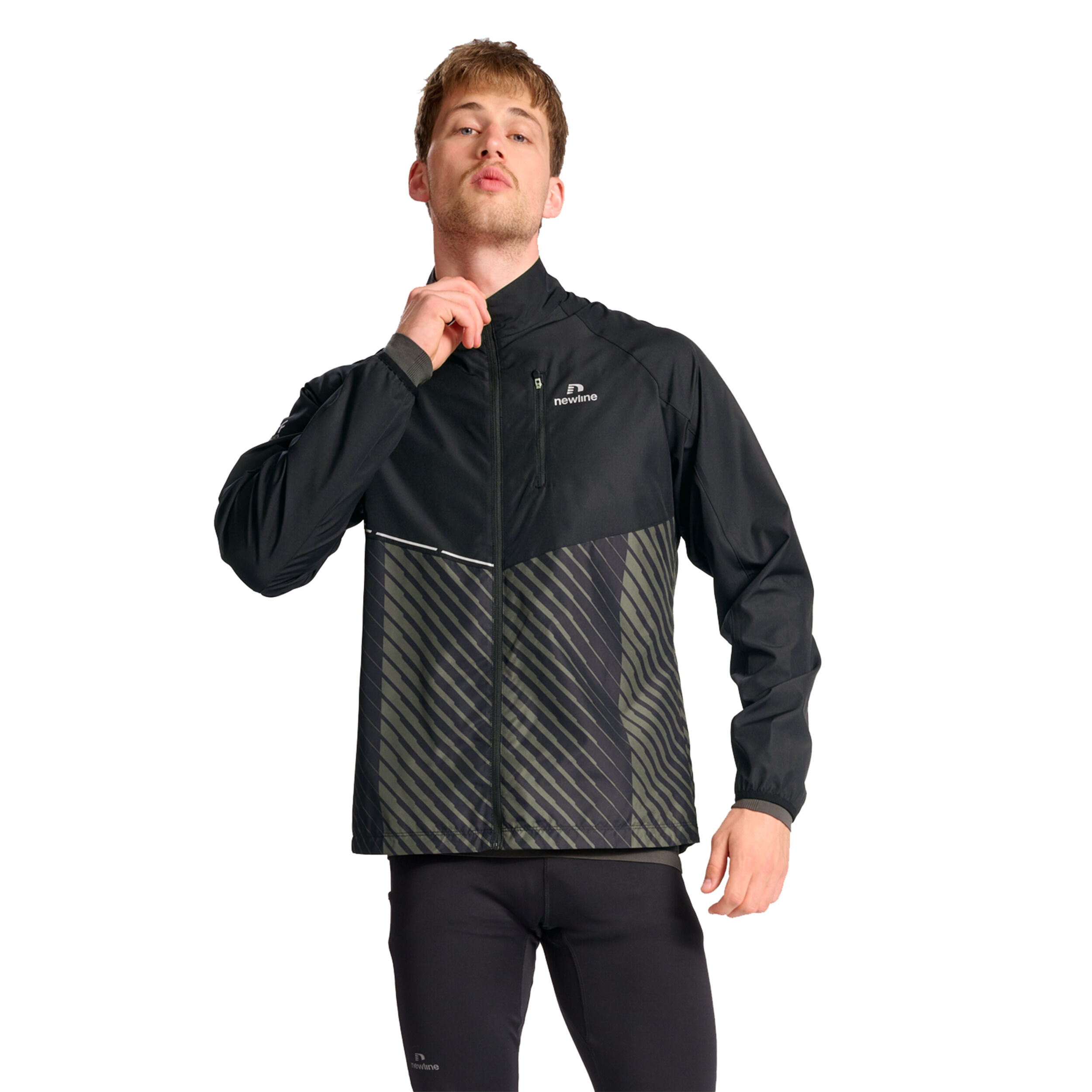 Newline Pace Veste Running Hommes - Noir , Beige